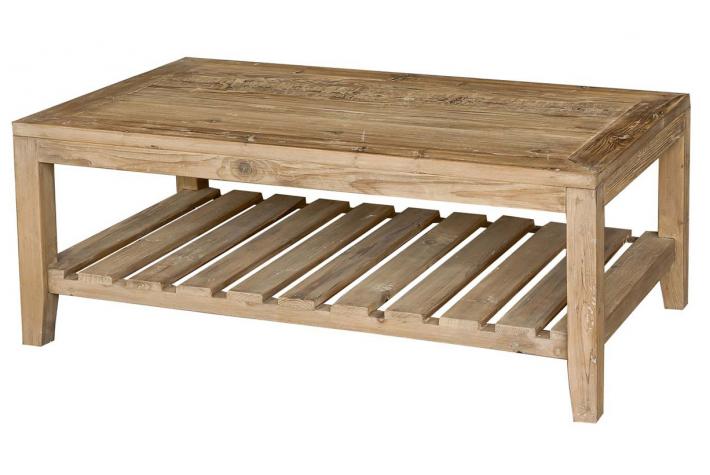 Table basse en bois massif pas cher pour salon  Pier Import